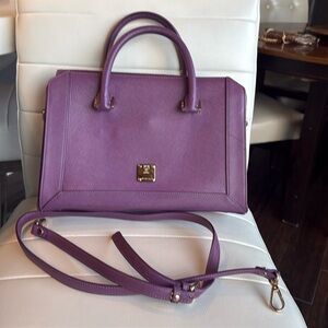 MCM Purple Satchel Bag